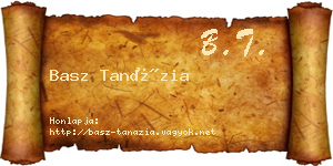 Basz Tanázia névjegykártya